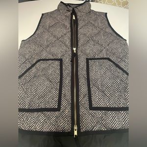 J.Crew Herringbone Print Puff Vest